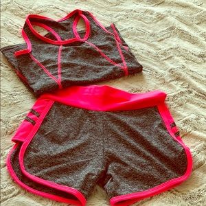 Workout tank and shorts set